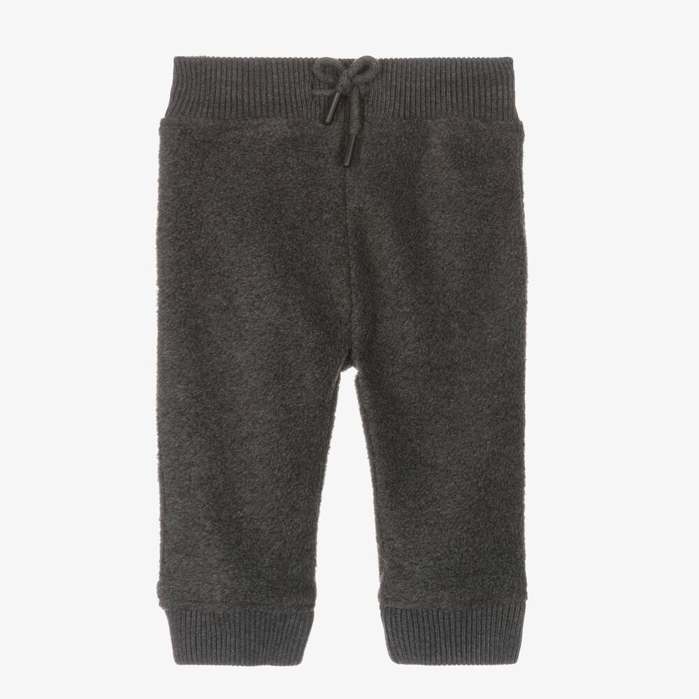 Bonpoint - Boys Charcoal Grey Fleece Joggers | Childrensalon