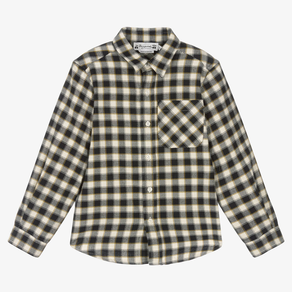 Bonpoint - Boys Checked Cotton Shirt | Childrensalon