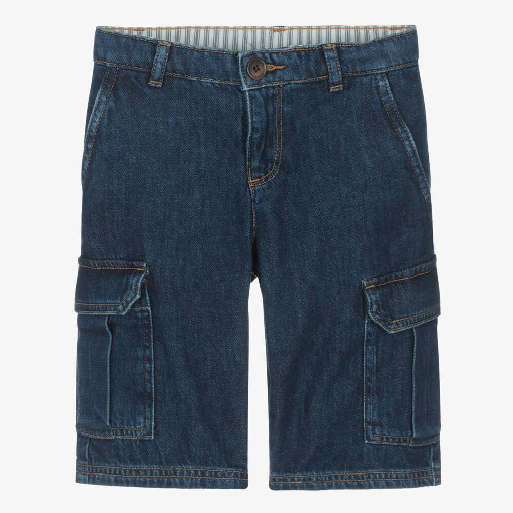 Bonpoint-Boys Classic Blue Cargo Bermudas | Childrensalon Outlet
