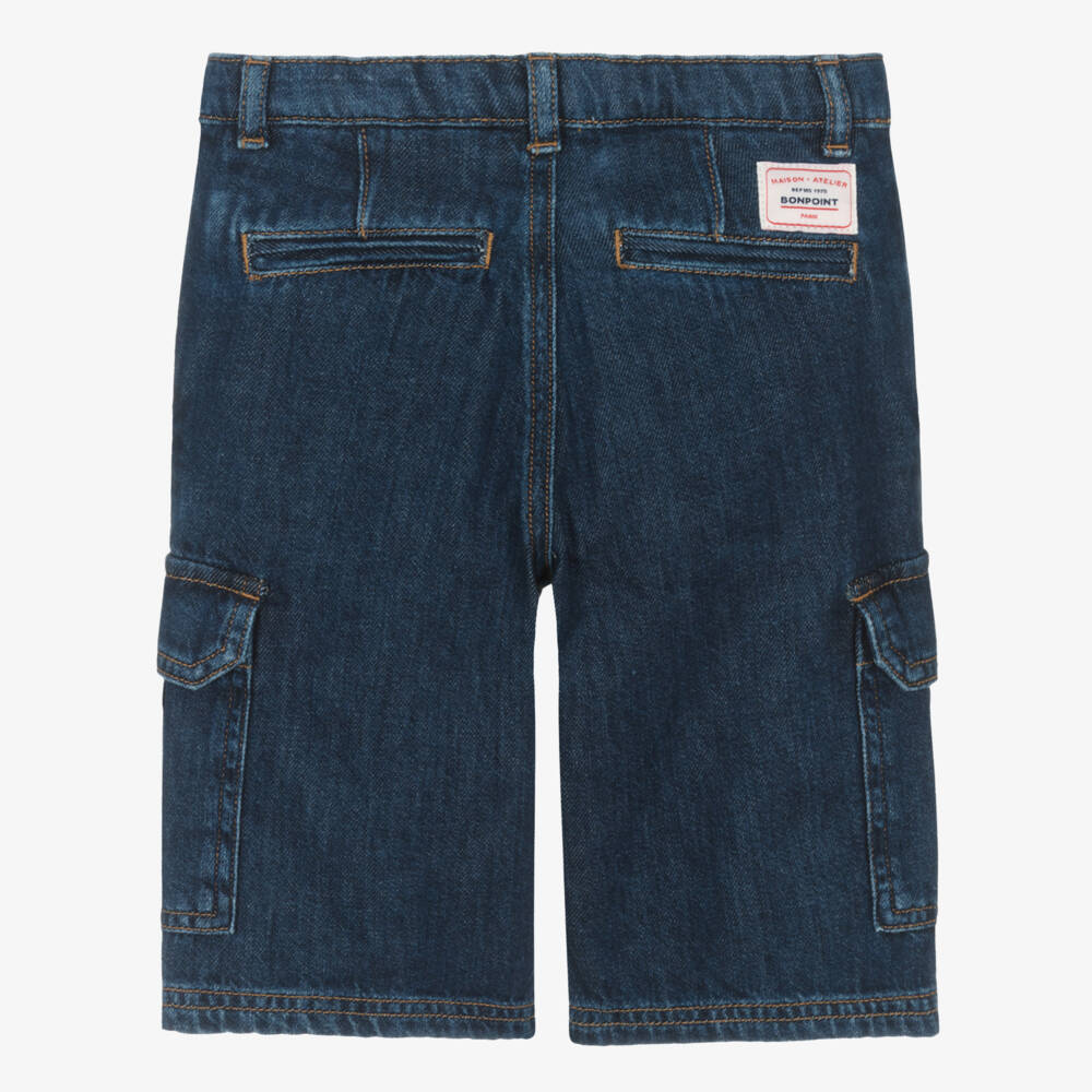 Bonpoint-Boys Classic Blue Cargo Bermudas | Childrensalon Outlet