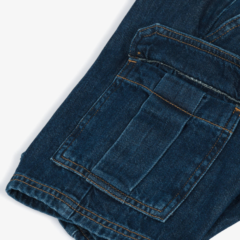 Bonpoint-Boys Classic Blue Cargo Bermudas | Childrensalon Outlet