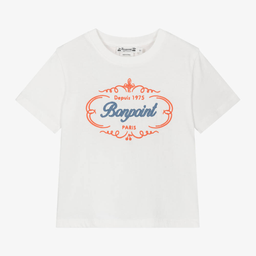 Bonpoint-Boys Cream Cotton Tee | Childrensalon Outlet