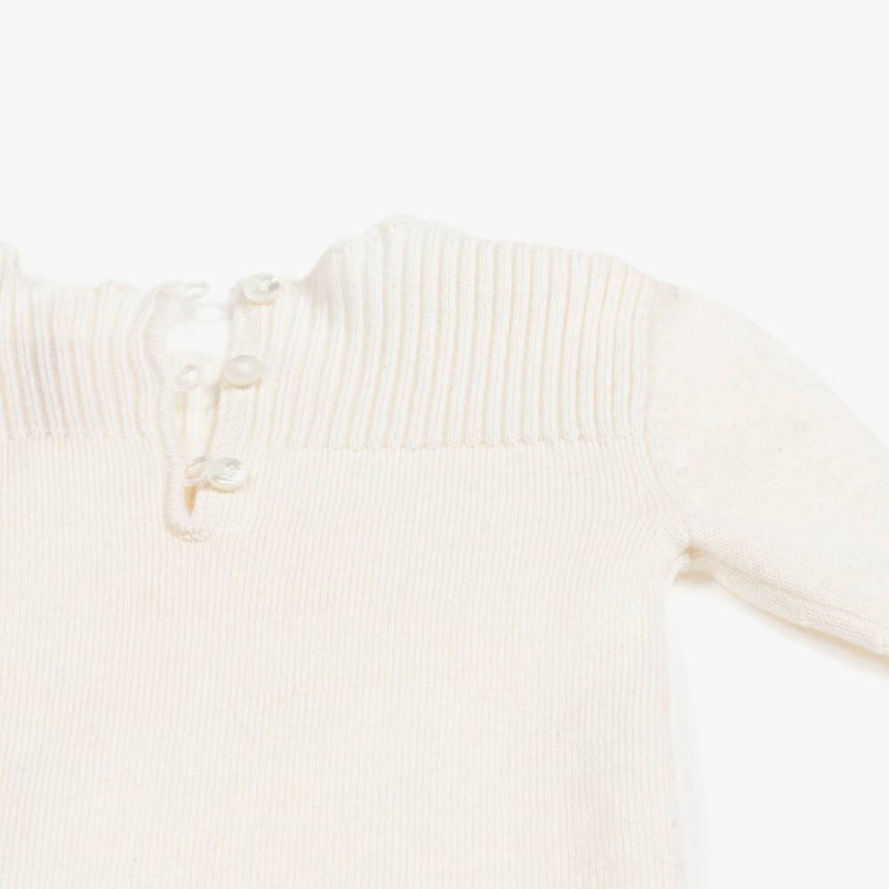 Bonpoint-Boys Cream Knit Top & Pants Set | Childrensalon Outlet