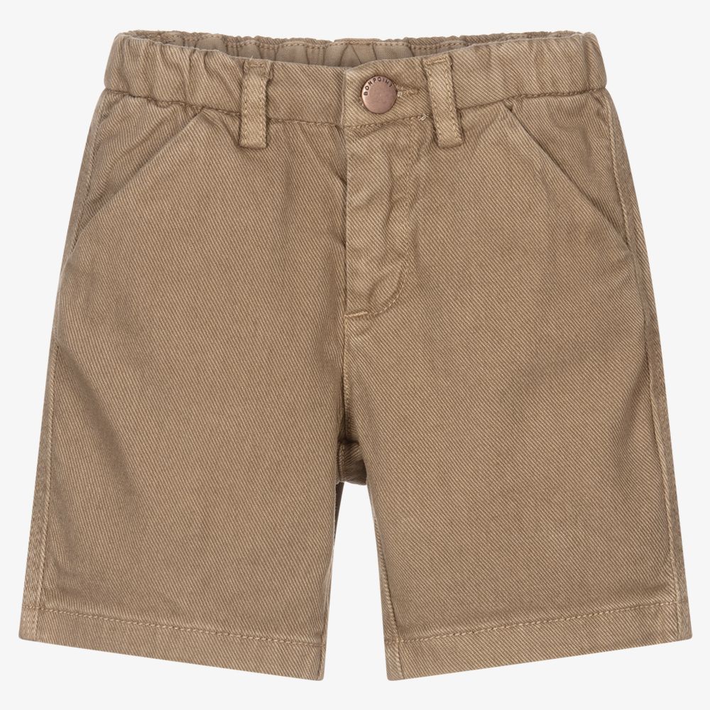 Bonpoint - Short vert en denim de coton Garçon | Childrensalon