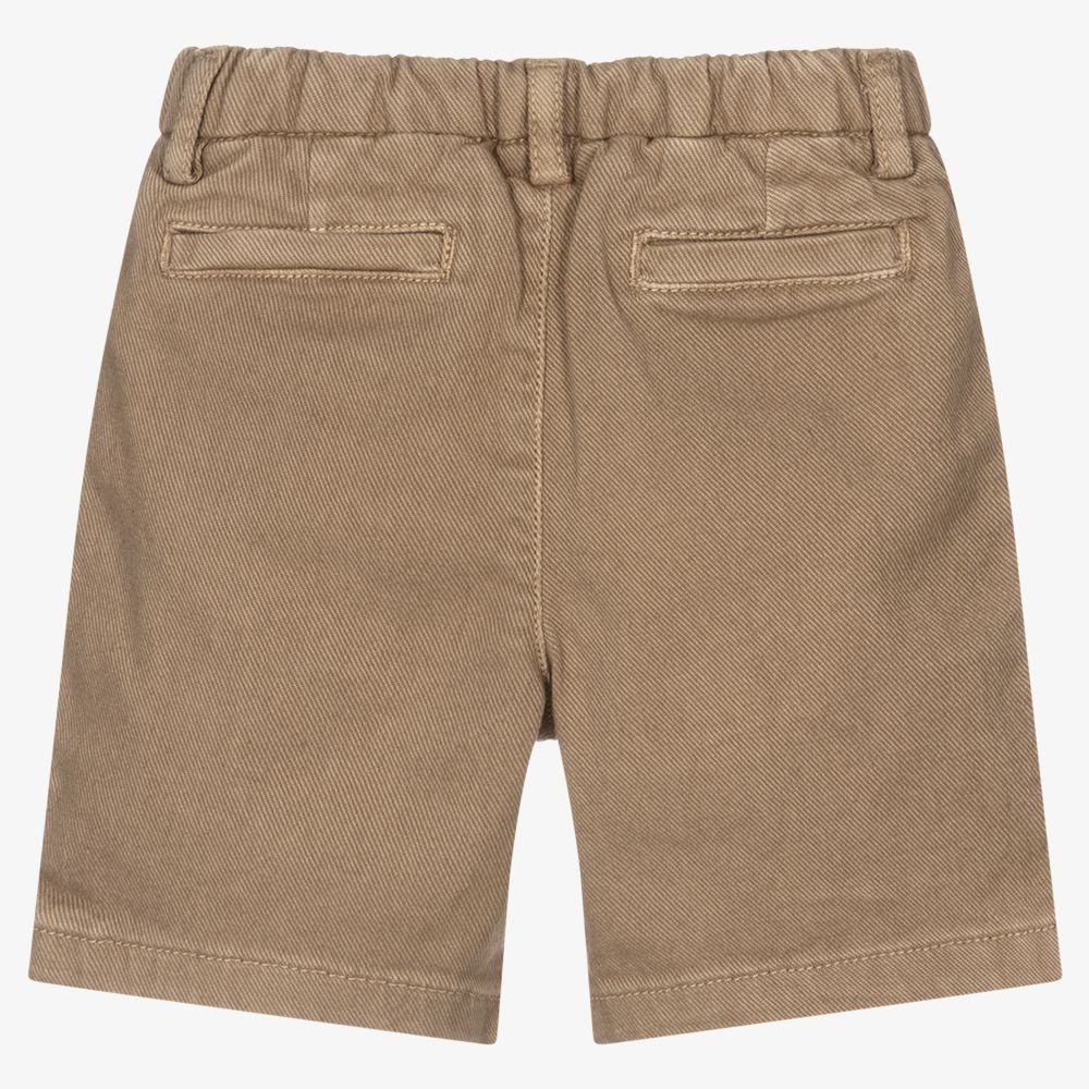 Bonpoint-Boys Green Cotton Denim Shorts | Childrensalon Outlet