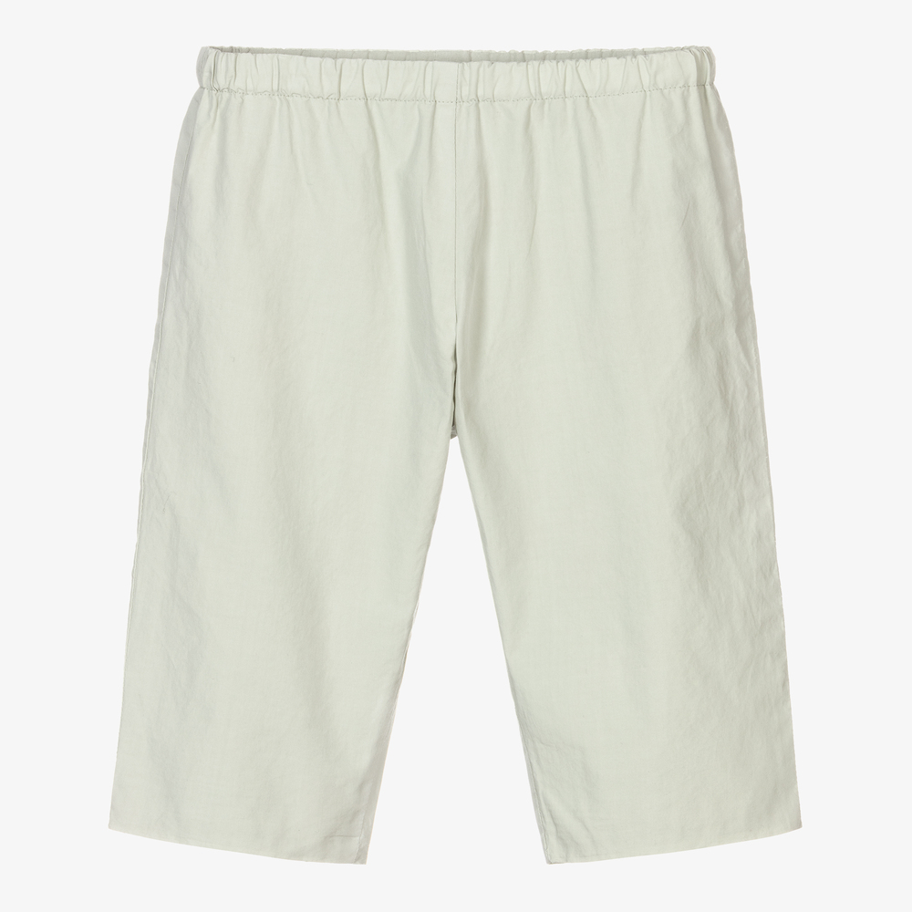 Bonpoint - Зеленые хлопковые брюки для мальчиков | Childrensalon