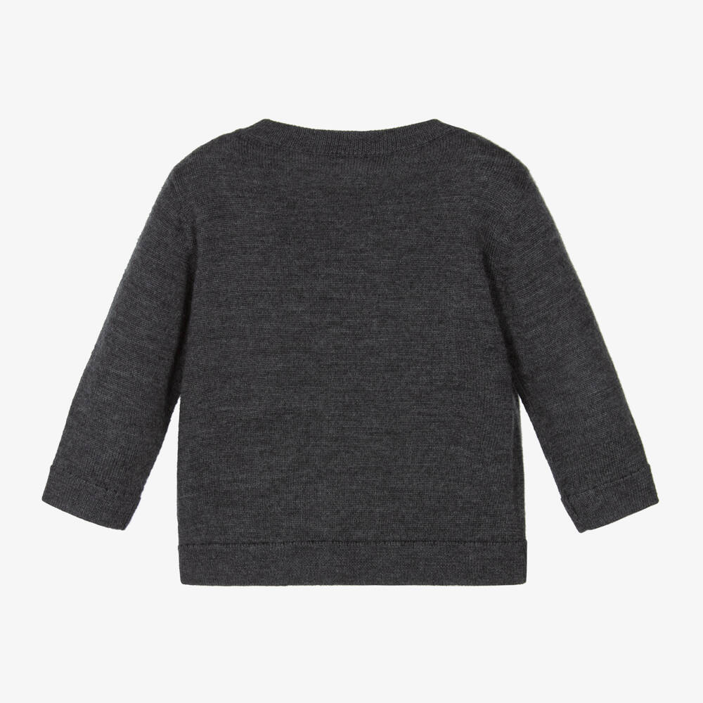 Bonpoint-Boys Grey Festive Knit Jumper | Childrensalon Outlet