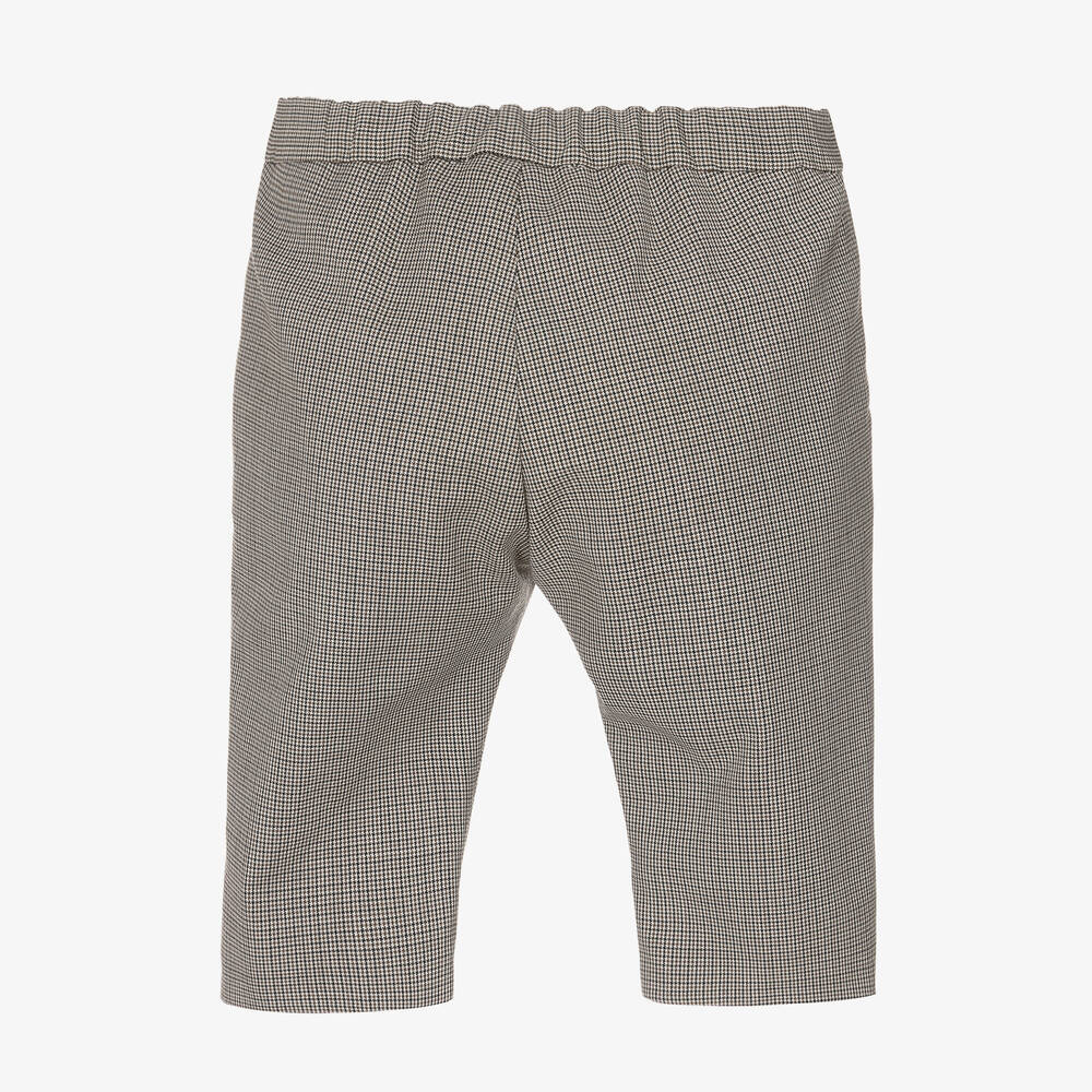 Bonpoint-Boys Grey Wool Check Trousers | Childrensalon Outlet
