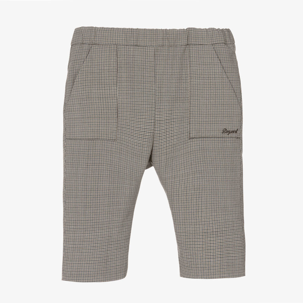 Bonpoint - Boys Grey Wool Check Trousers | Childrensalon