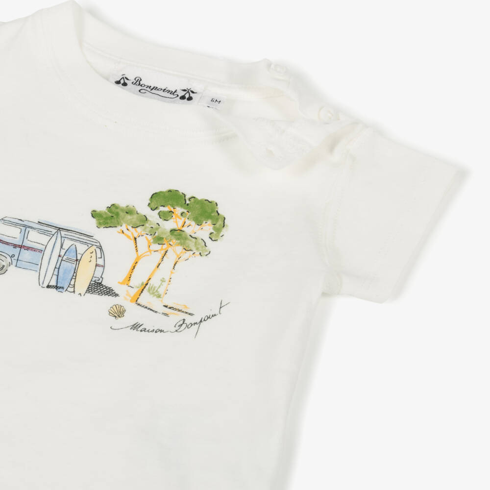 Bonpoint-Boys Ivory Adventure Tee | Childrensalon Outlet