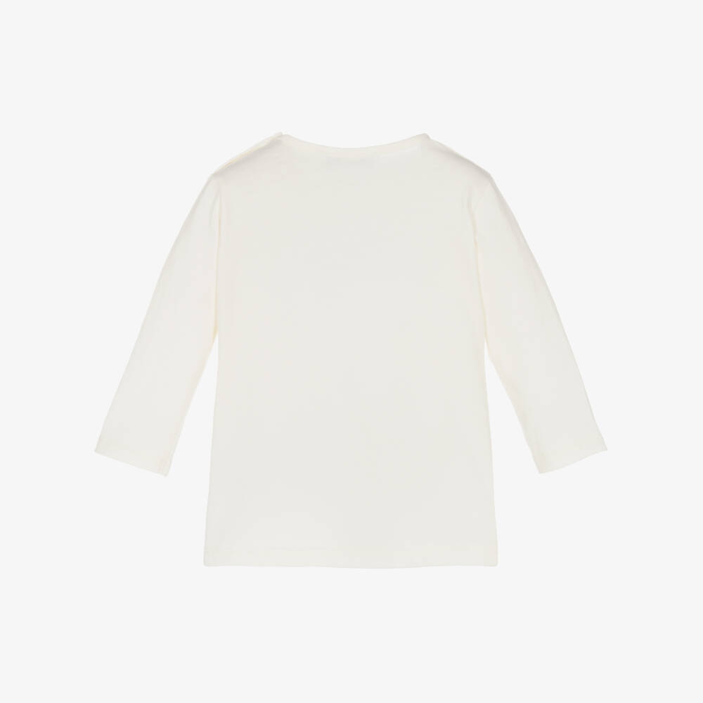 Bonpoint-Boys Ivory Cotton Top with Vintage Car Print | Childrensalon Outlet