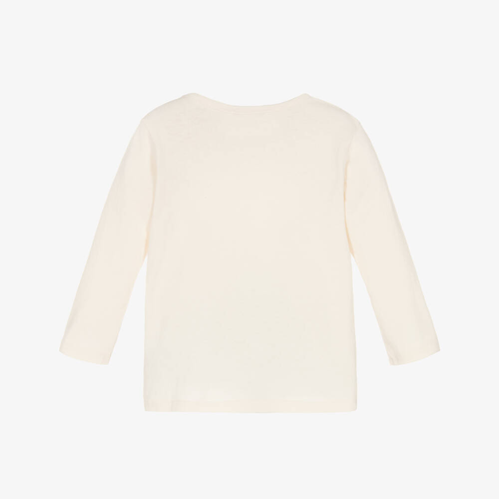 Bonpoint-Boys Ivory Dog Print Cotton Top | Childrensalon Outlet