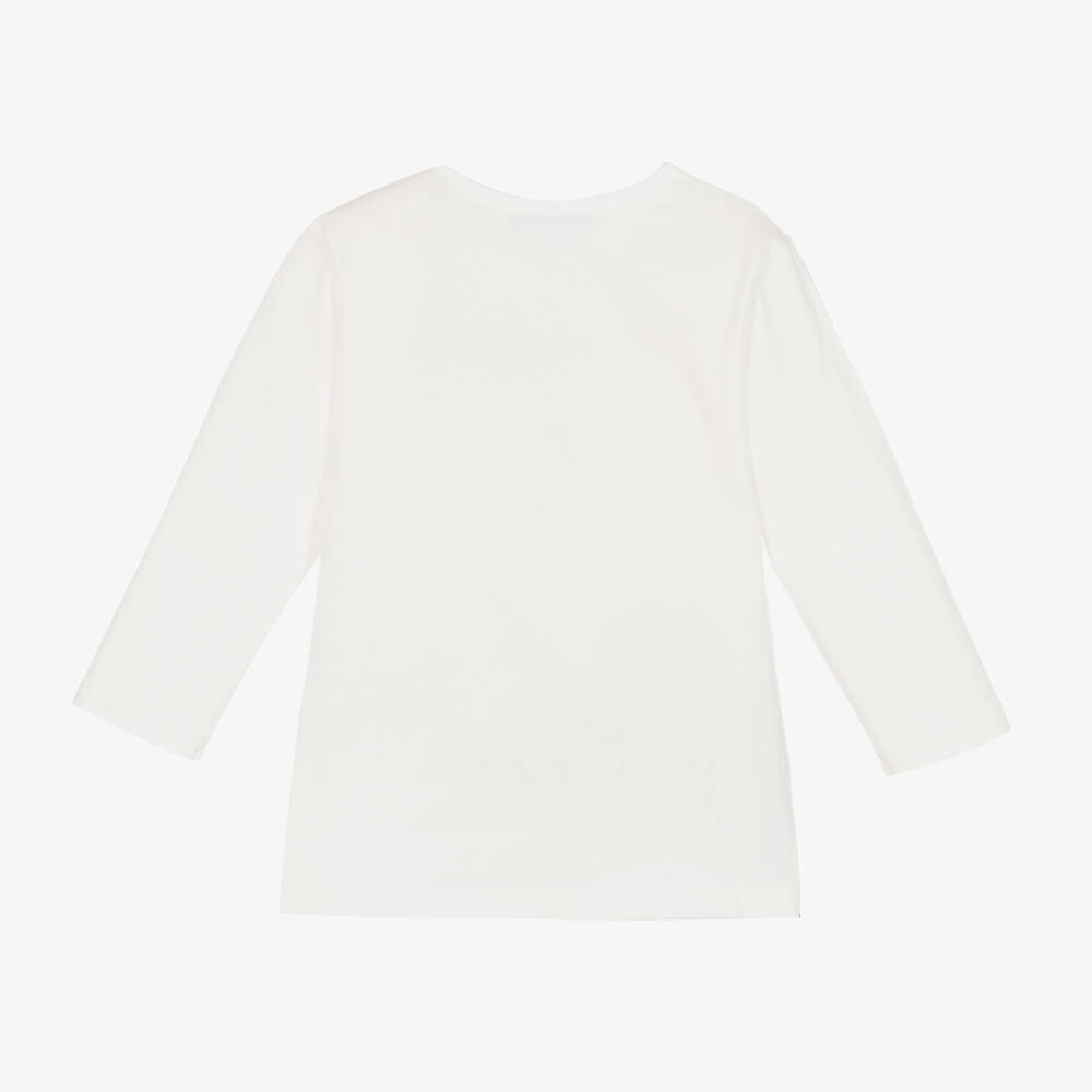 Bonpoint-توب قطن جيرسي لون عاجي أطفال ولادي | Childrensalon Outlet