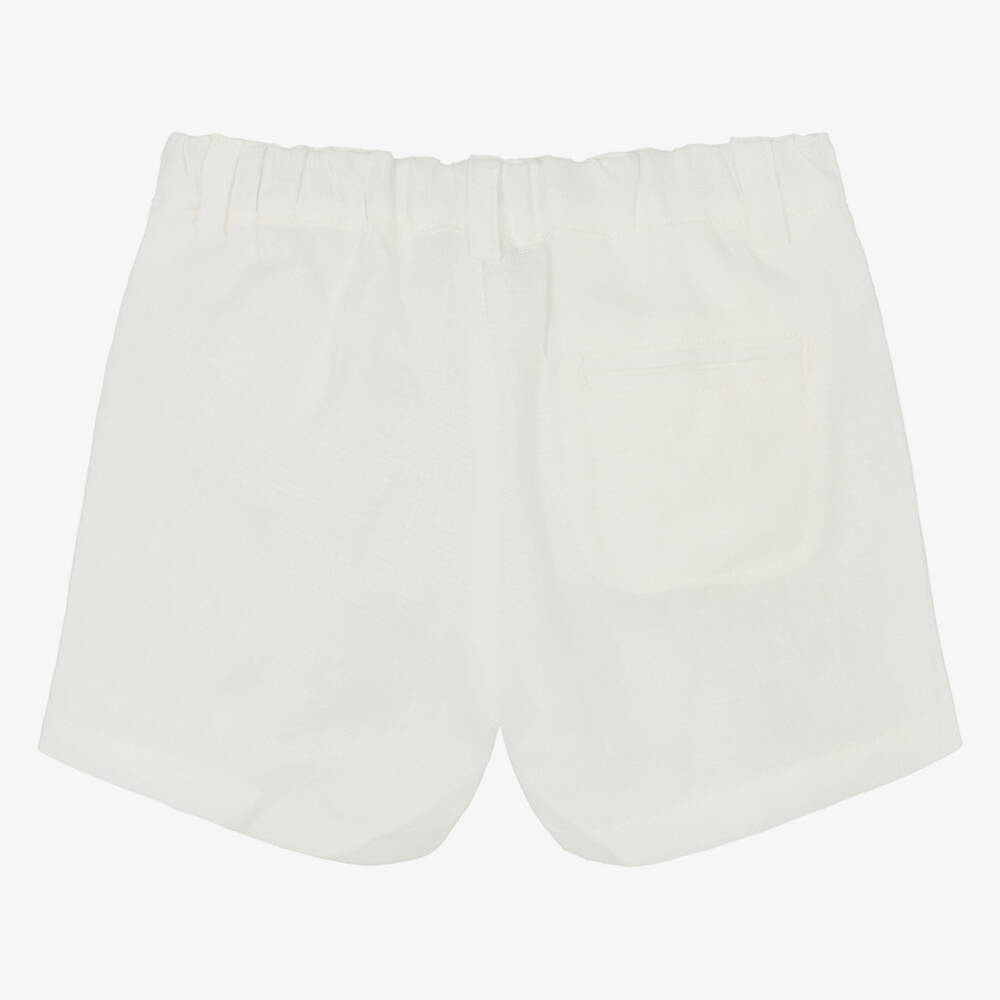 Bonpoint-Boys Ivory Linen Shorts | Childrensalon Outlet