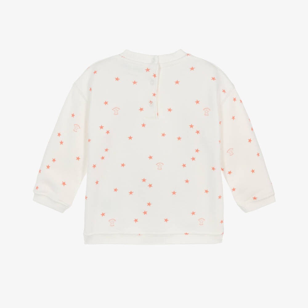 Bonpoint-Boys Ivory Star Pattern Sweatshirt | Childrensalon Outlet