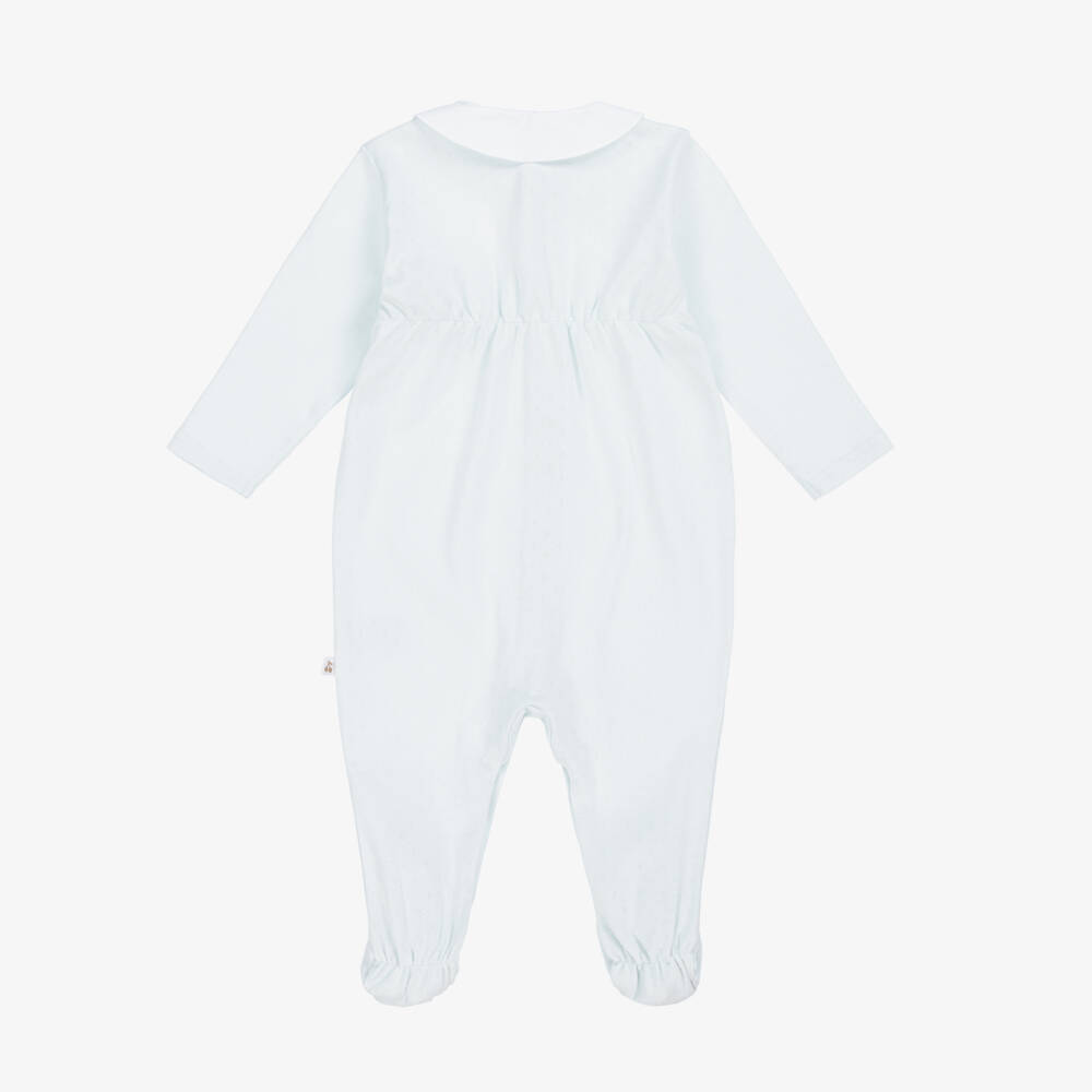 Bonpoint-Boys Nautical Blue Cotton Footie | Childrensalon Outlet