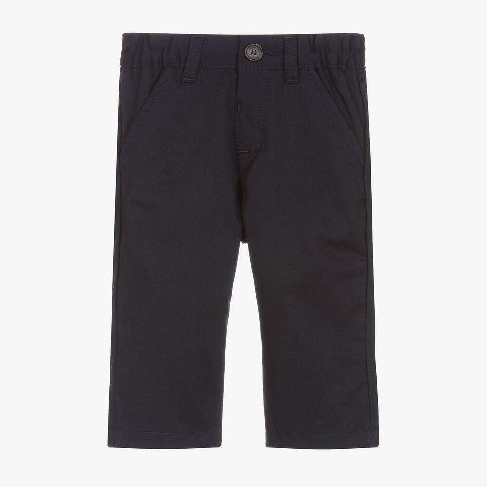 Bonpoint-Boys Navy Blue Chino Trousers | Childrensalon Outlet