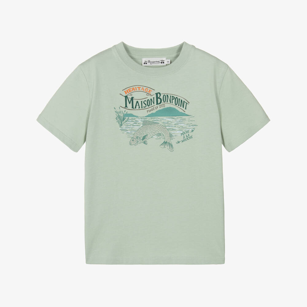 Bonpoint-Boys Olive Soft Cotton Tee | Childrensalon Outlet