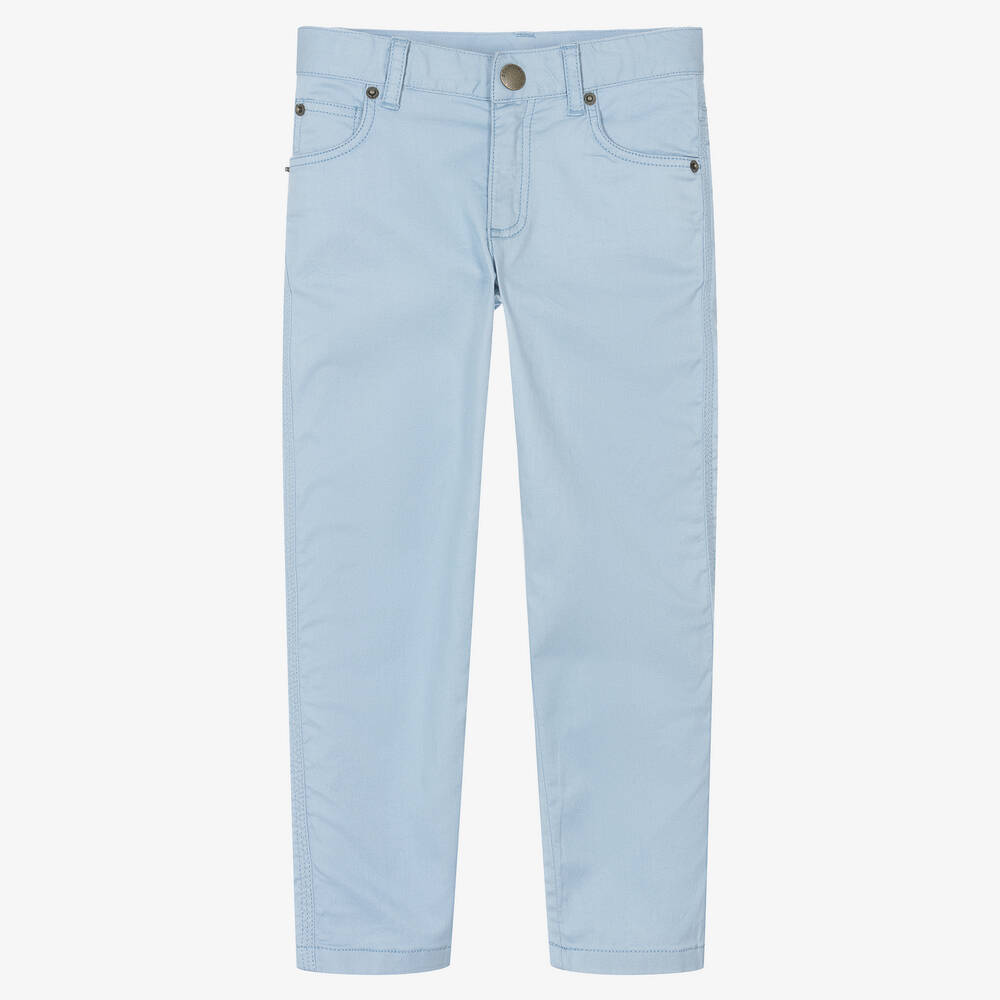 Bonpoint - Hellblaue Baumwolljeans für Jungen | Childrensalon