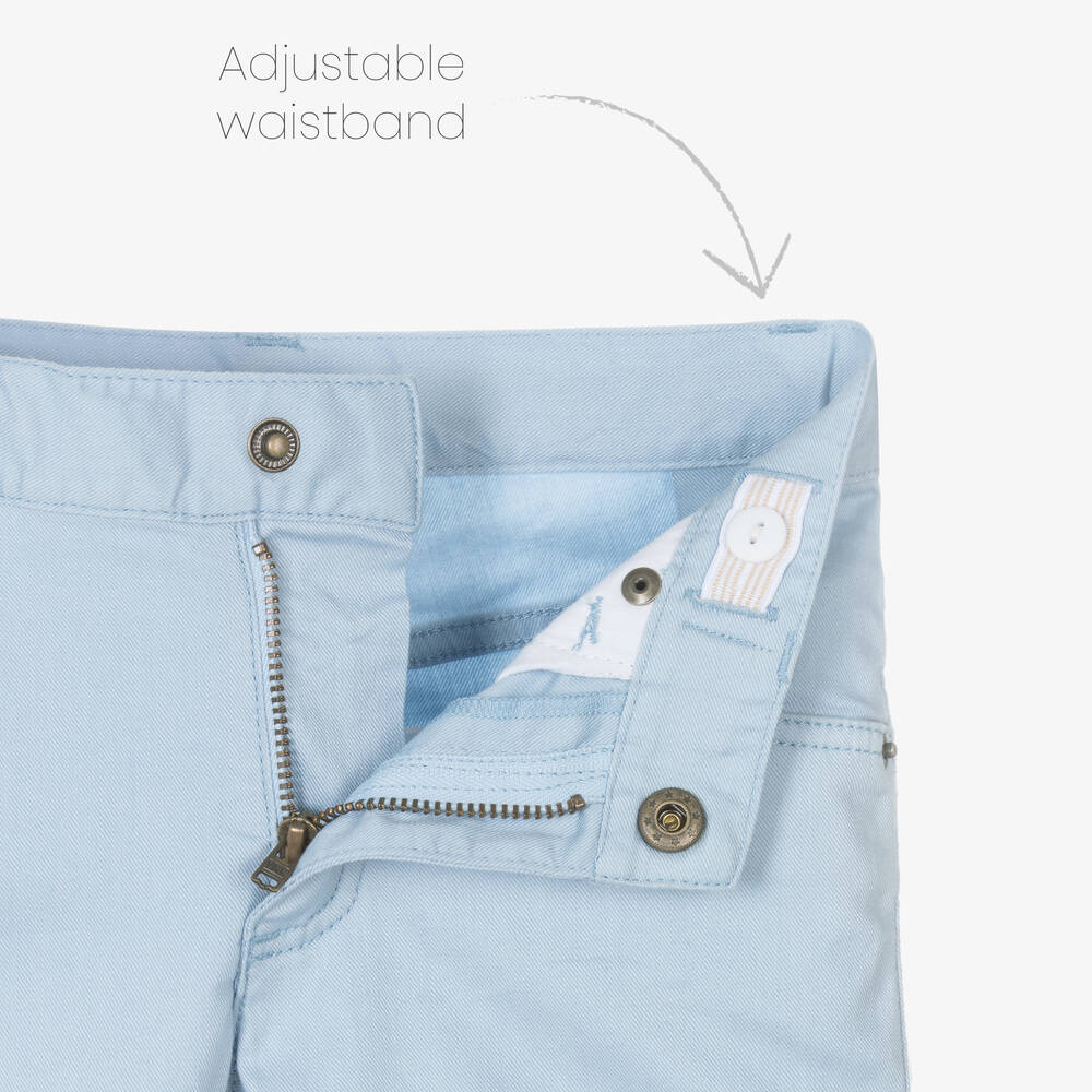 Bonpoint-Boys Pale Blue Cotton Jeans | Childrensalon Outlet
