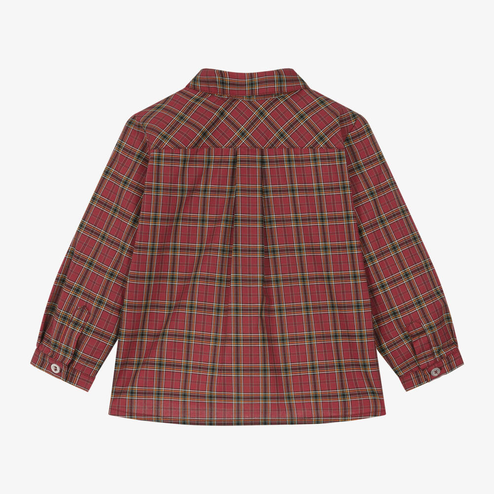 Bonpoint-Boys Plaid Cotton Shirt | Childrensalon Outlet