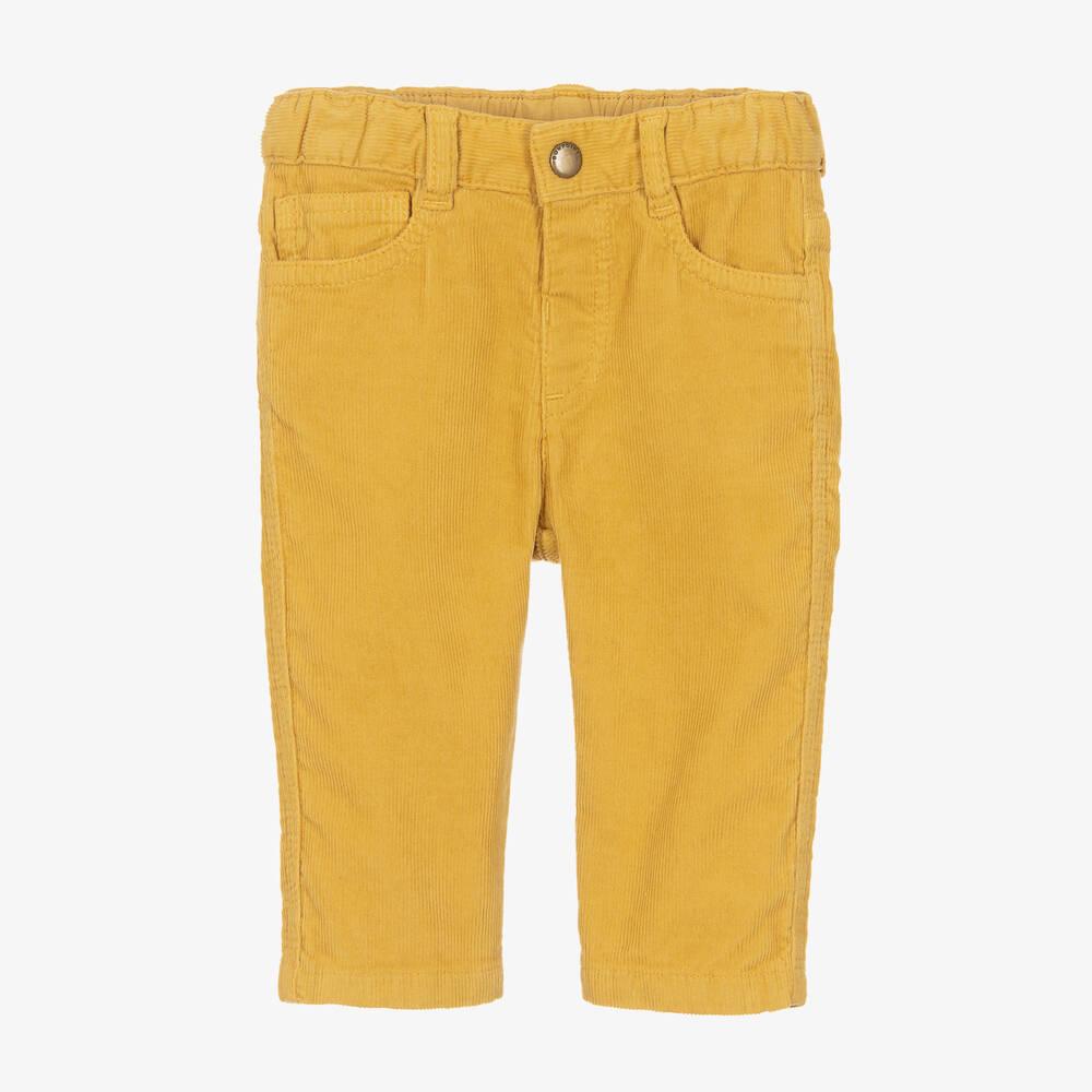 Bonpoint - Boys Yellow Corduroy Trousers | Childrensalon