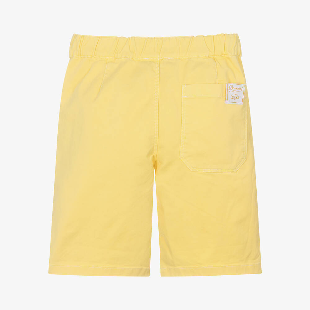 Yellow cotton shorts discount