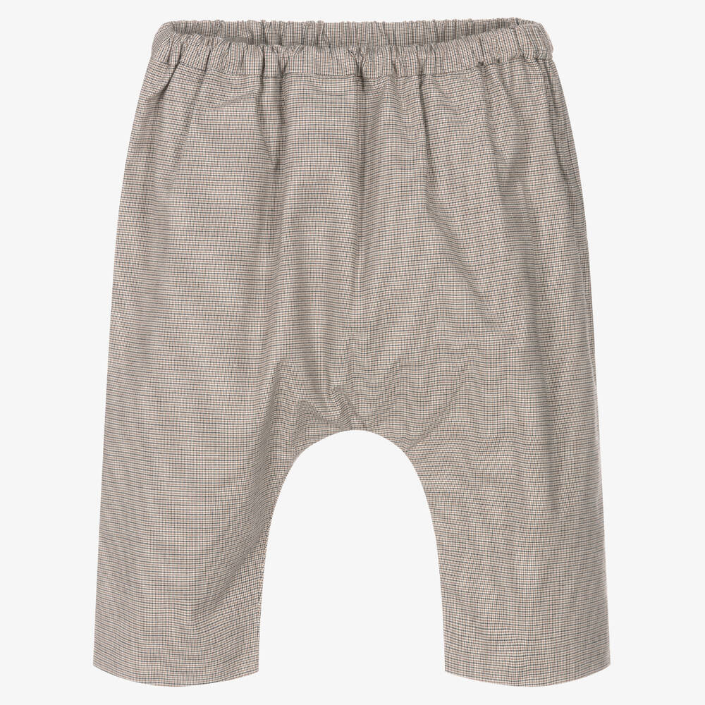 Bonpoint - Checked Cotton Baby Trousers | Childrensalon