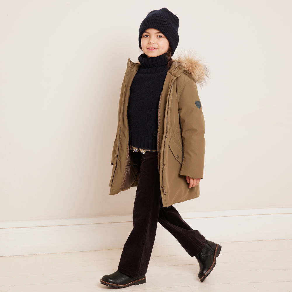 Bonpoint-Dark Brown Corduroy Flared Trousers | Childrensalon Outlet