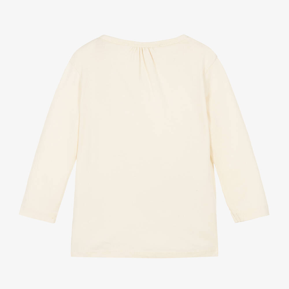 بونبوان-توب بطبعة Cat قطن لون بيج أطفال بناتي | Childrensalon Outlet