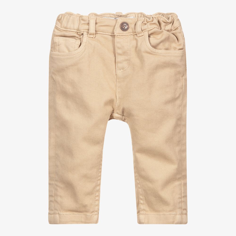 Bonpoint - Бежевые джинсы для девочек | Childrensalon