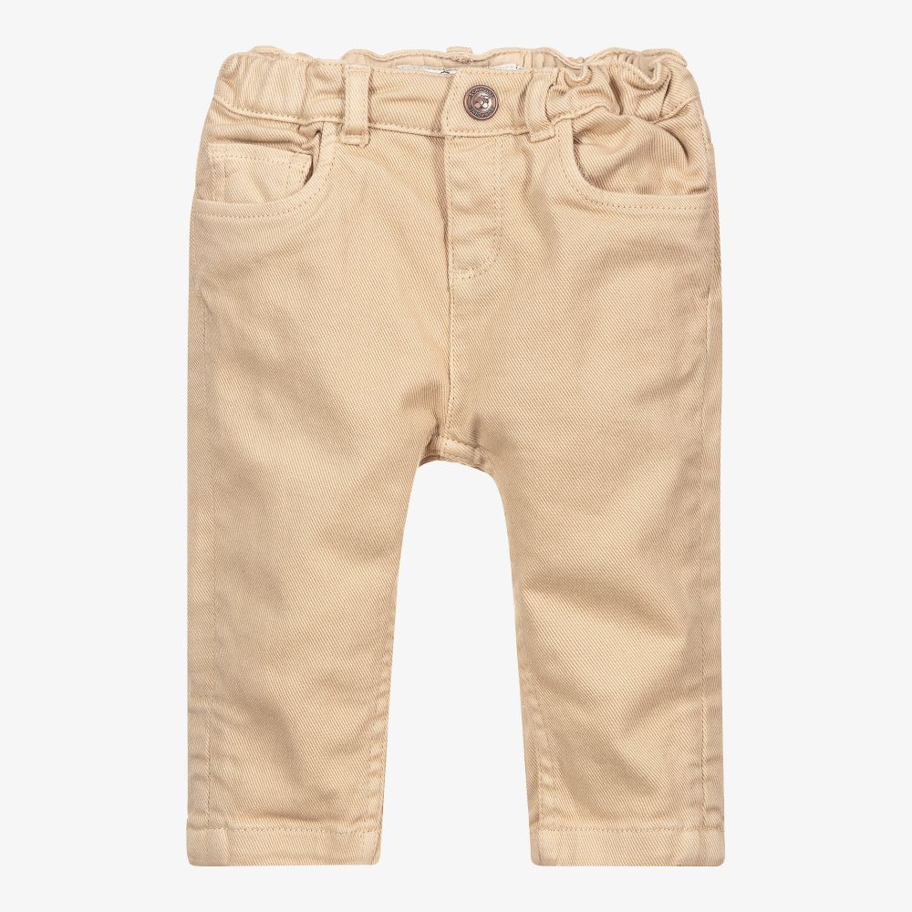 Girls Beige Denim Jeans