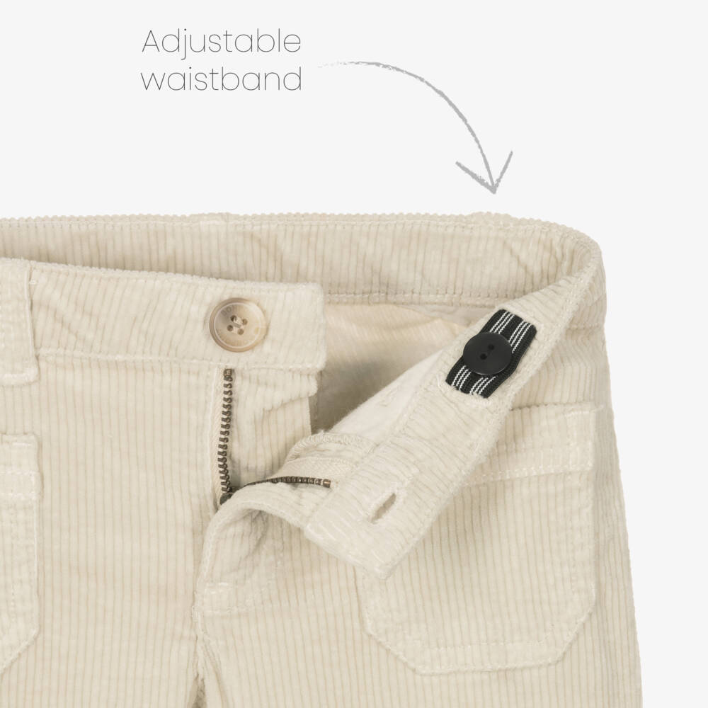 Bonpoint-Girls Beige Flare Cord Trousers | Childrensalon Outlet