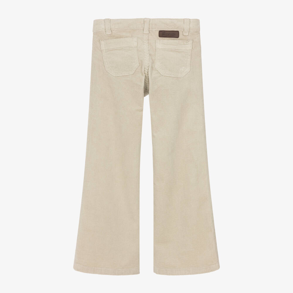 Bonpoint-Girls Beige Flare Cord Trousers | Childrensalon Outlet