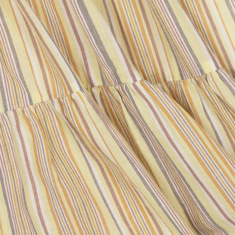 Bonpoint-Girls Beige Striped Cotton Sundress | Childrensalon Outlet