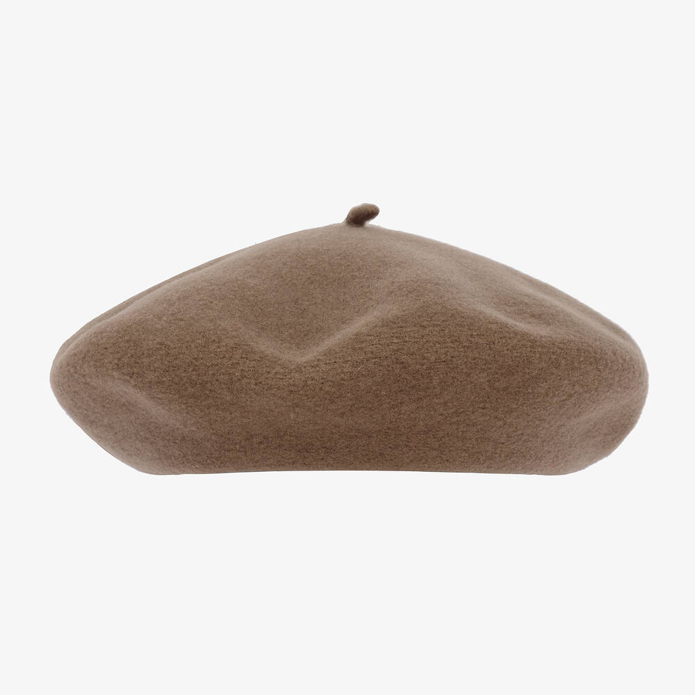 Bonpoint - Girls Beige Wool Beret | Childrensalon