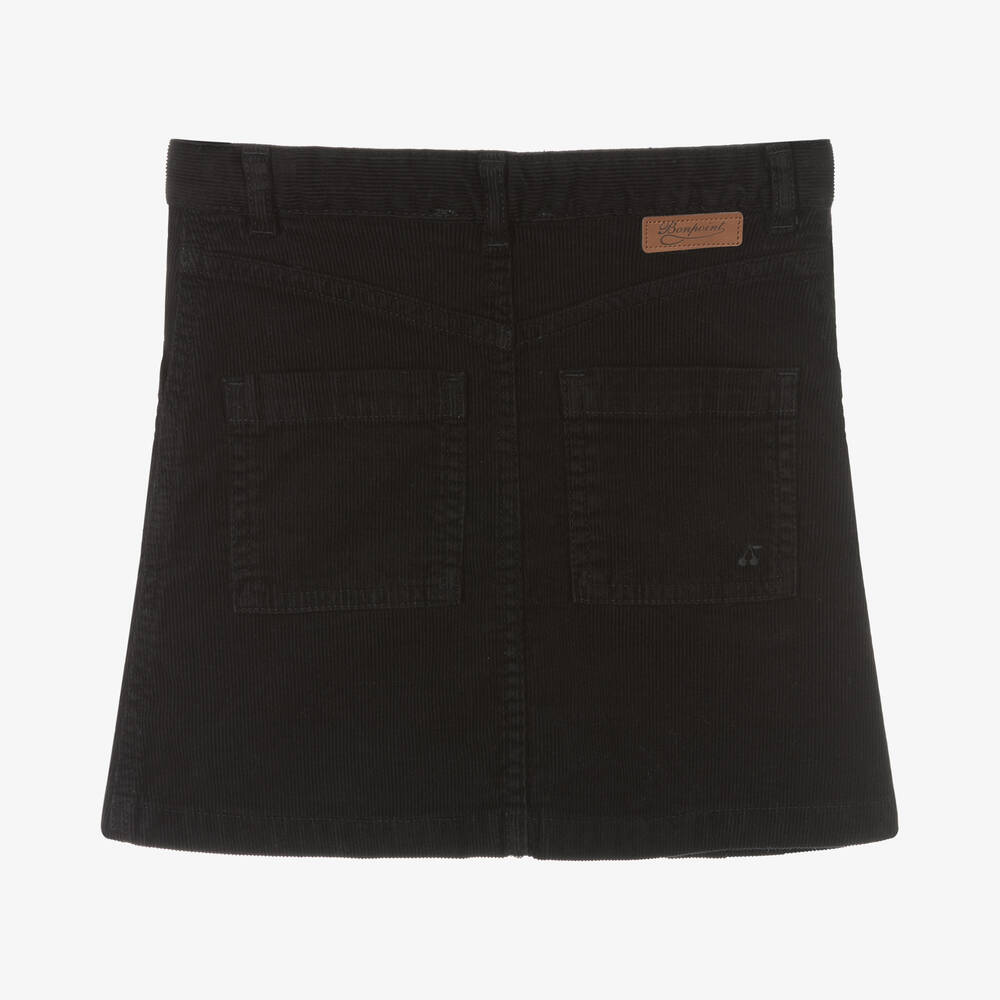 Girls black shop cord skirt