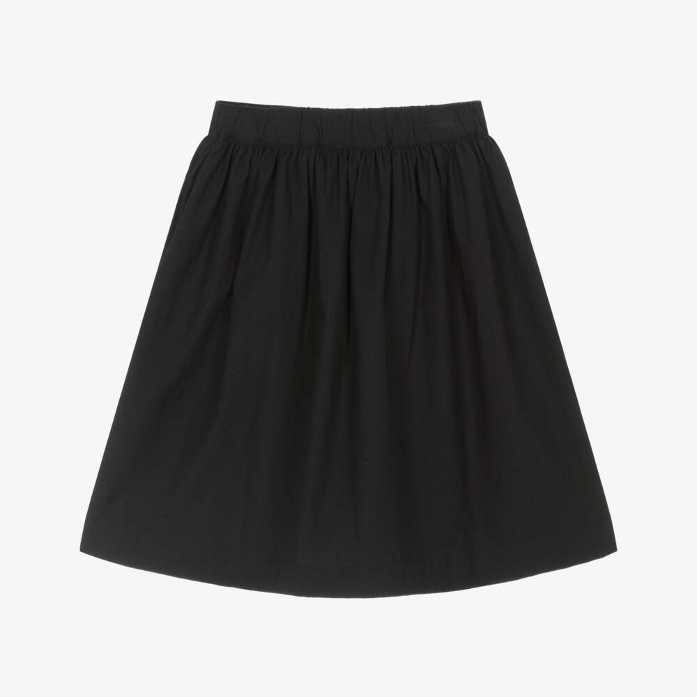 Bonpoint-Girls Black Cotton Ric Rac Heart Skirt | Childrensalon Outlet