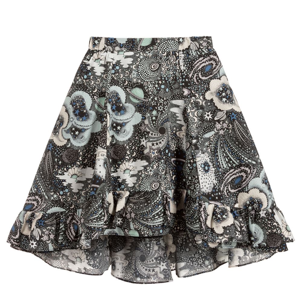 Bonpoint - Girls Black Cotton Skirt | Childrensalon