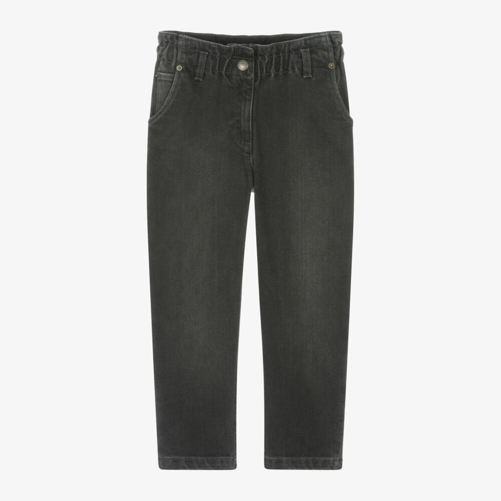 Bonpoint-Girls Black Stretch Denim Jeans | Childrensalon Outlet