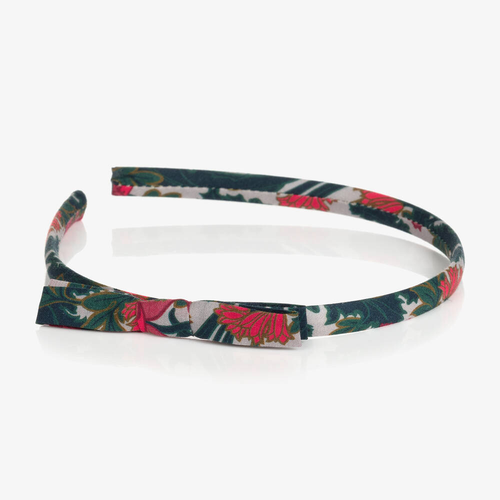 Bonpoint-Girls Blue & Green Floral Liberty Hairband | Childrensalon Outlet