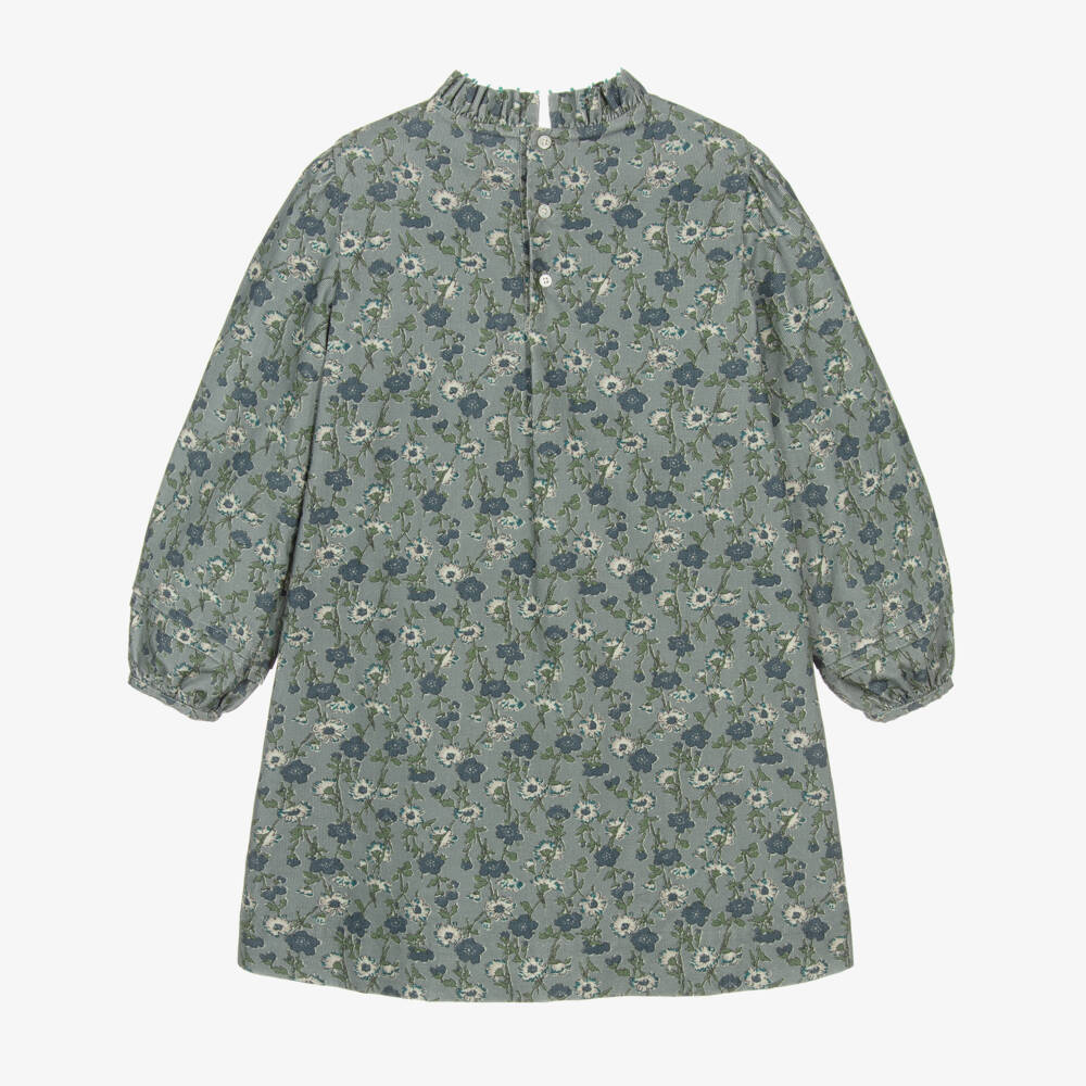 Bonpoint-Girls Blue Liberty Floral Fabric Needlecord Dress | Childrensalon Outlet