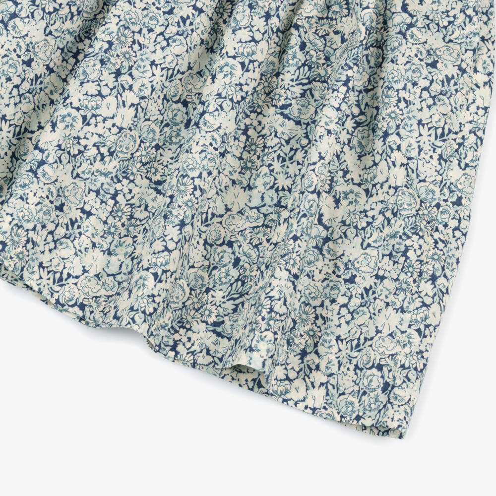Bonpoint-Girls Blue Smocked Floral Liberty Fabric Dress | Childrensalon Outlet