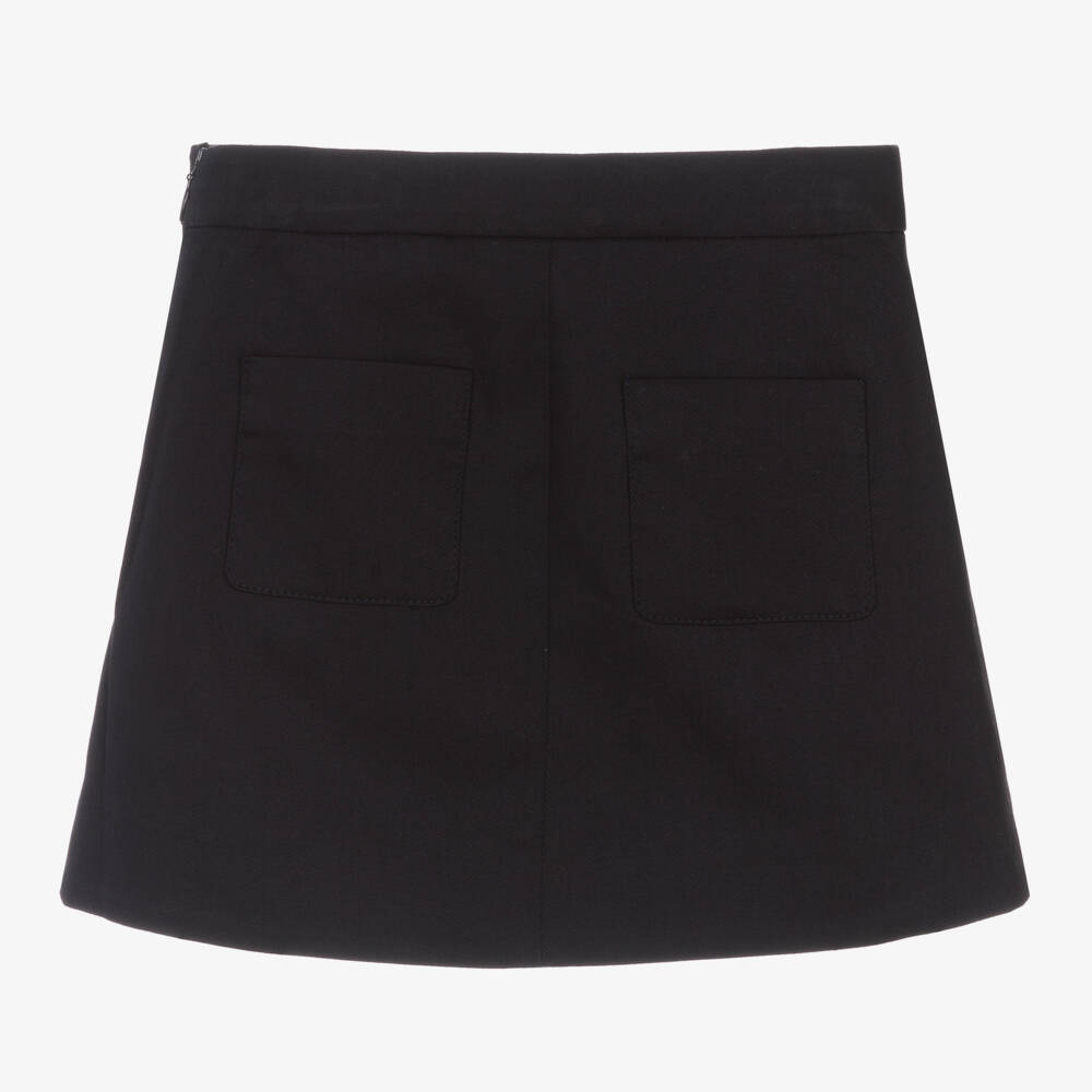 Bonpoint-Girls Blue Twill Button Skirt | Childrensalon Outlet