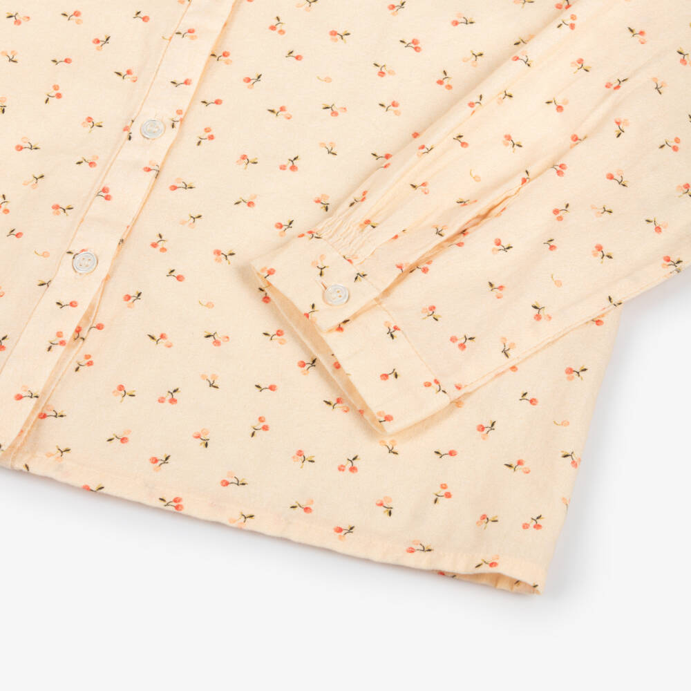 Bonpoint-Girls Blush Cherry Ruffle Top | Childrensalon Outlet