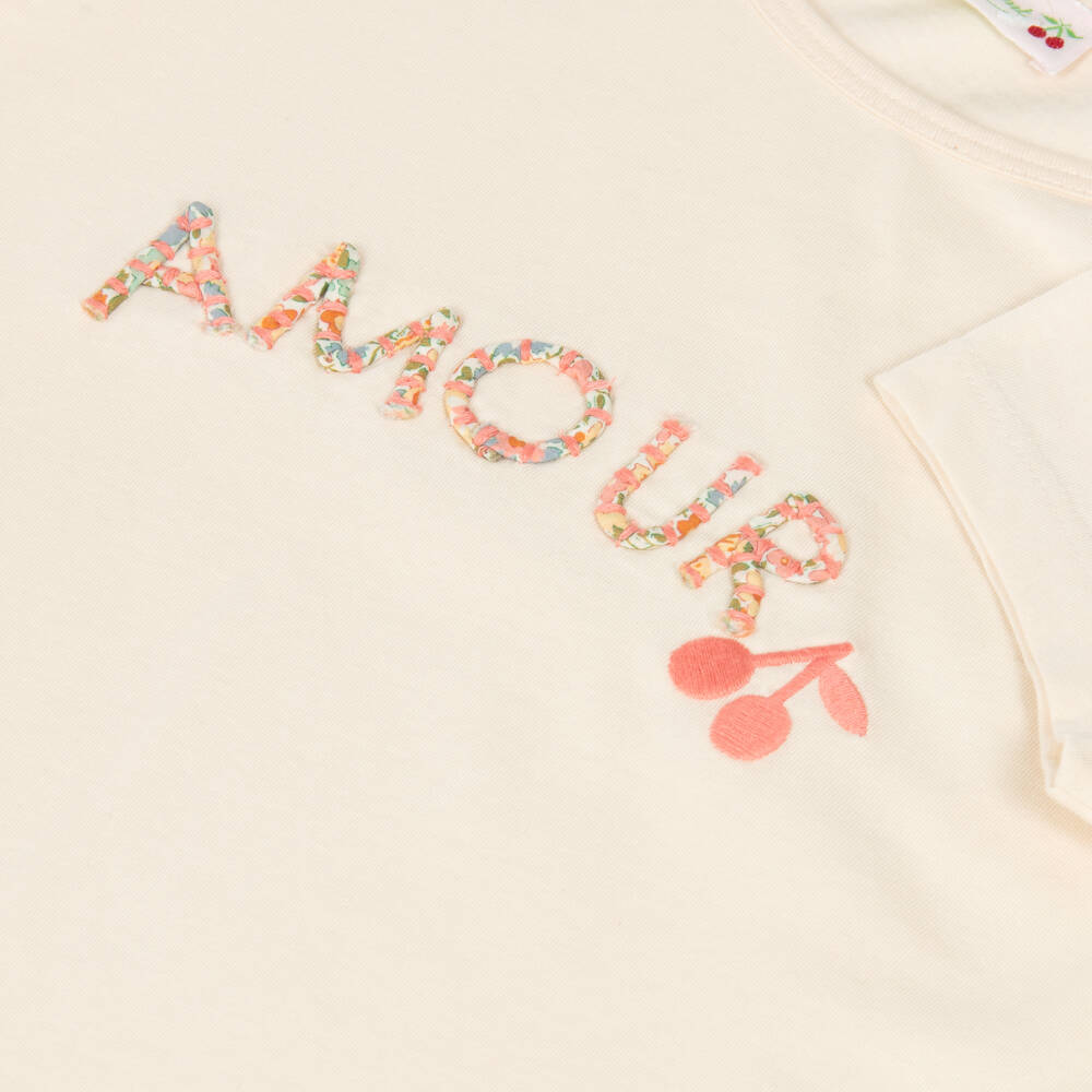 Bonpoint-Футболка из хлопка розового цвета для девочек | Childrensalon Outlet