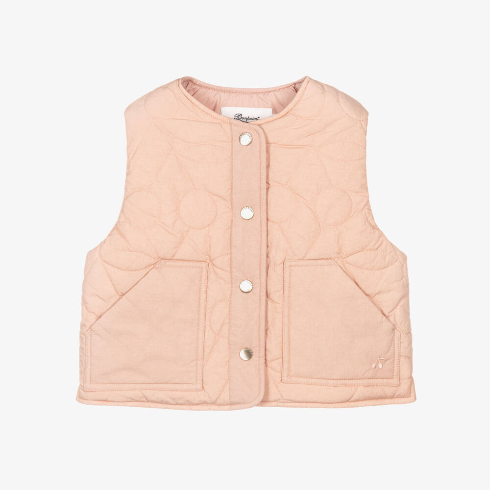 Bonpoint-Girls Blush Quilted Vest | Childrensalon Outlet