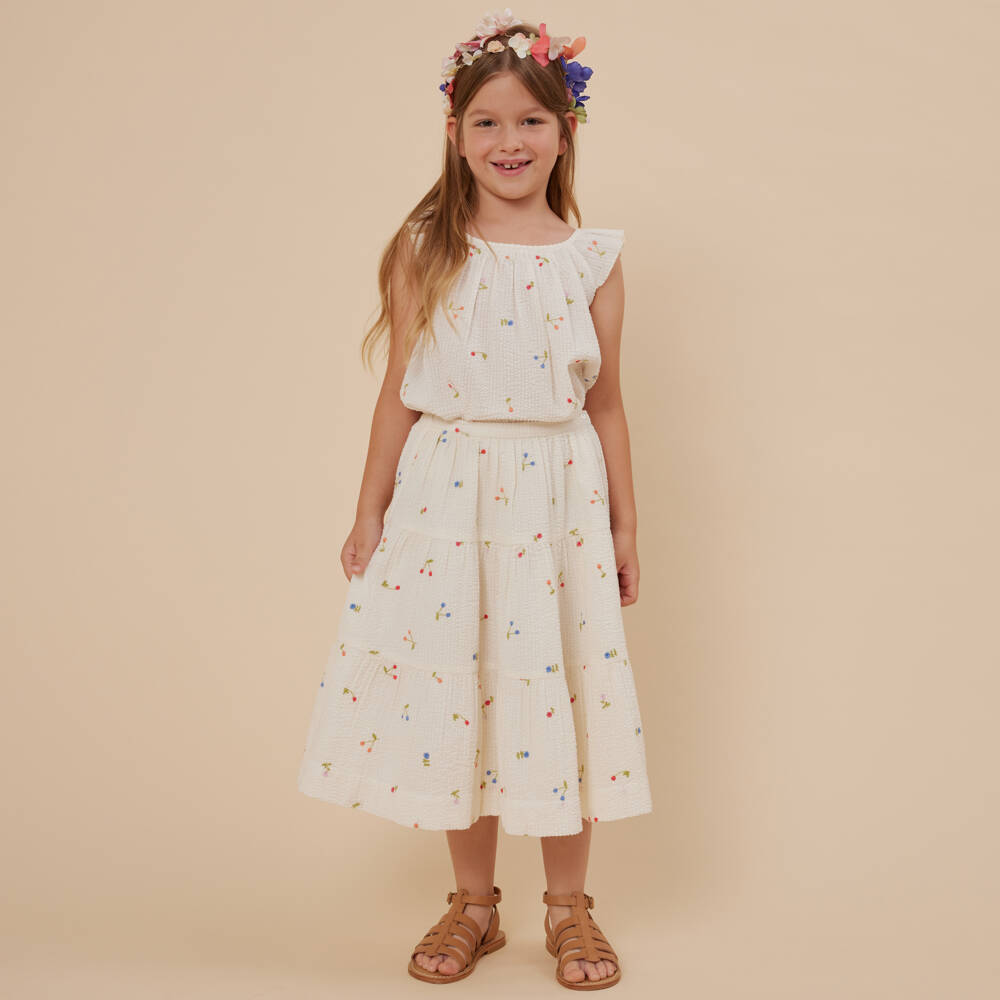 Bonpoint-Girls Brown Leather Sandals | Childrensalon Outlet