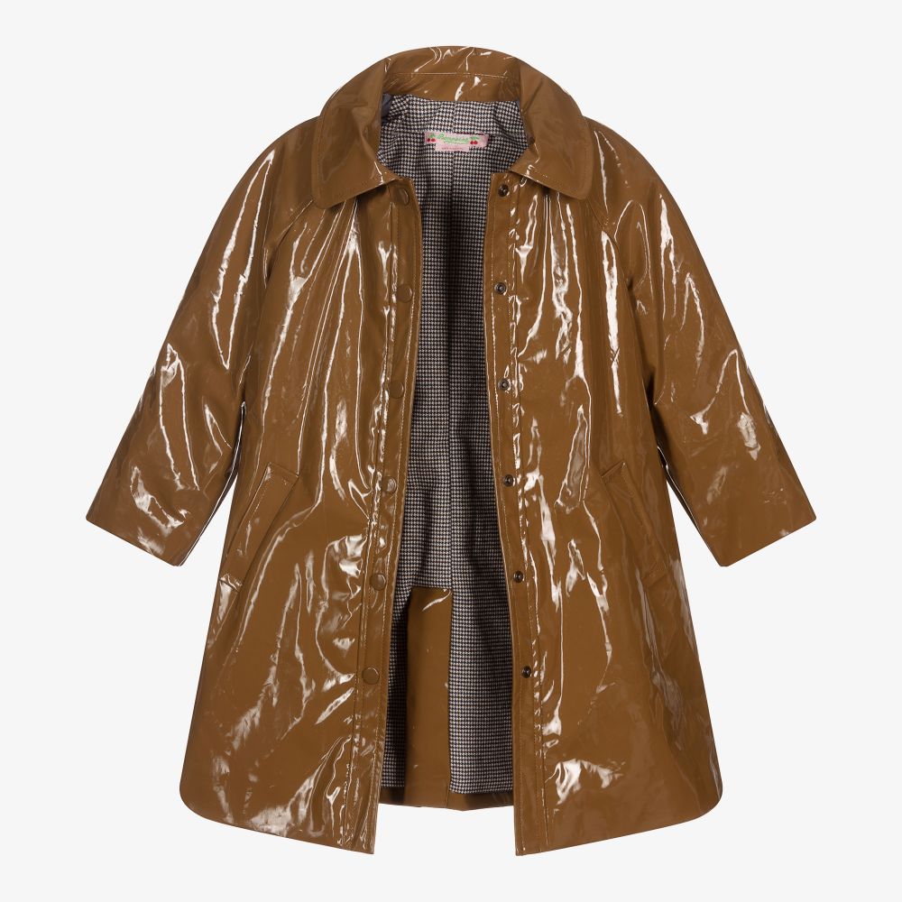Patent leather rain jacket store