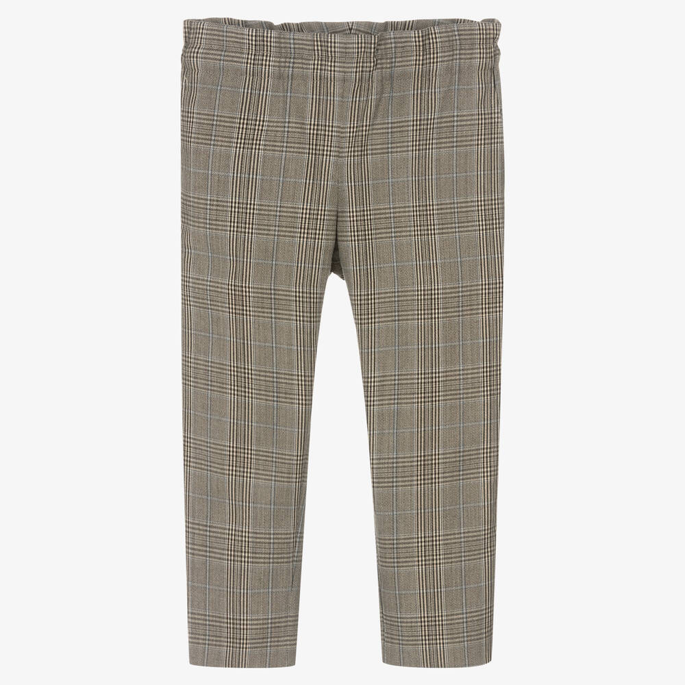 Bonpoint - Girls Brown Wool Trousers | Childrensalon